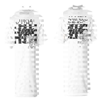 Volleyball Mama Mom Game Day Retro Volleyball Coquette Bow T-Shirt | Mazezy