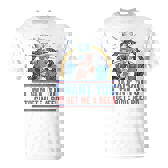 I Want You To Get Me A Beer Uncle Sam 4Th Of July T-Shirt - Thegiftio