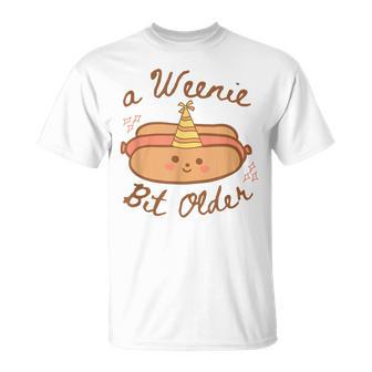 A Weenie Bit Older Cute Hot Dog Birthday Party Women T-Shirt - Thegiftio UK