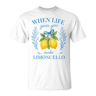Wenn Das Leben Dir Zitronen Gibt Mach Limoncello Amalfi Italien T-Shirt - Geschenkecke