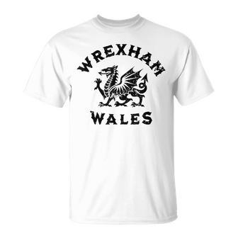 Wrexham Wales Welsh Dragon Flagintage Camiseta unisex - Regaloses