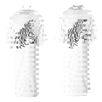 Zebratripes Blanco Y Negro África Zoo Cuello Camiseta unisex - Regaloses