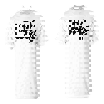 【Wife】妻 嫁 奥さん シンプル おしゃれ 英語 英文字 夫婦お揃い 結婚祝い カップル ペアルック おもしろ ペア Tシャツ - Kawaiitshirt