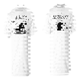 【なんもしたくない】パンダ おもしろ 面白い熊 可愛い ユーモア ギャグ ネタ ウケ狙い 笑える だらだら キャラクター Tシャツ - Kawaiitshirt