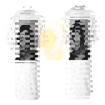 【キリスト画】おばあさんが勝手に修復した教会の壁画が人気爆発 長袖tシャツ Tシャツ - Kawaiitshirt