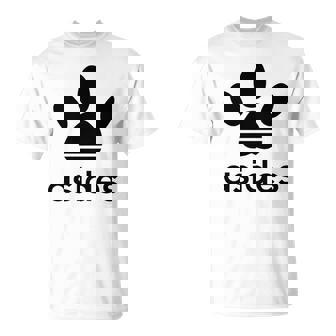 【バックプリント・背中側】Asides アシデス 足です。肉球です。【変なtシャツ屋】スポーツ ブランド パロディ 面白 長袖tシャツ Tシャツ - Kawaiitshirt