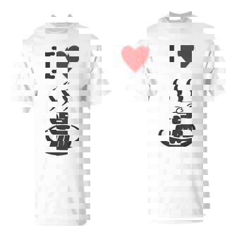 【バックプリント・背中側】アイラブ・湯 イラスト【温泉】お風呂 マーク 銭湯 記号 ハート 面白い Tシャツ - Kawaiitshirt