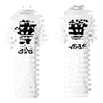 【バックプリント・背中側】アシデス Asides 足です。【変なデザイン屋さん】スポーツ ブランド パロディ 面白 Tシャツ - Kawaiitshirt