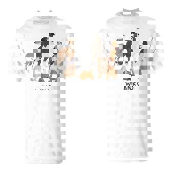 いぬ わんこ 大集合 イラスト おしゃれ シンプル かわいい 手書き 犬飼い 犬好き 女性 男性 犬柄 Tシャツ - Kawaiitshirt