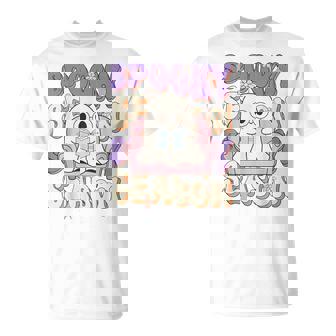 おもしろい言葉 不気味な季節 ハロウィン 幽霊 先生 女性 男性 Tシャツ - Kawaiitshirt