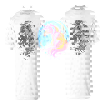 お揃いのママと娘 ユニコーン ナイトシャツ 母の日 長袖tシャツ Tシャツ - Kawaiitshirt