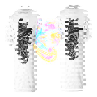 かっこいい ヒップホップ 猫 アーバン ストリートウェア B-Boy グラフィティ Tシャツ - Kawaiitshirt