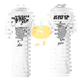 かぼちゃ Pumpkin キャラクター 顔 イラスト かわいい おもしろ シンプル ゆるい 野菜 ゆるキャラ Tシャツ - Kawaiitshirt