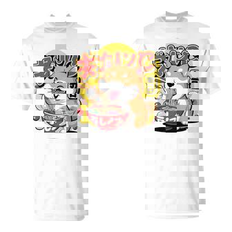 かわいい 柴犬 ラーメン好き おもしろい 日本犬 長袖tシャツ Tシャツ - Kawaiitshirt