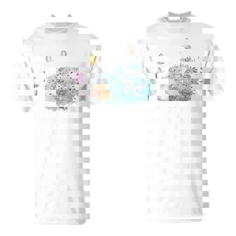 かわいいハリネズミ蝶 ティーンエイジガールギフト Tシャツ - Kawaiitshirt