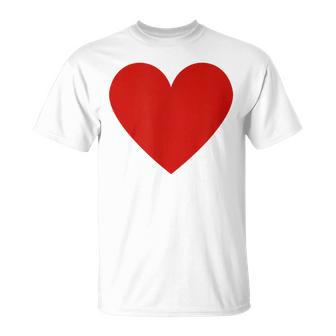 かわいい赤ミニマリスト ハート Tシャツ - Kawaiitshirt