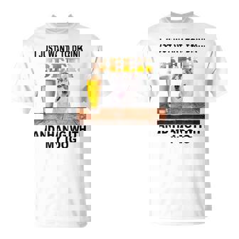 ただビール飲みたい&吊るしw おれのシベリアンハスキー Tシャツ - Kawaiitshirt