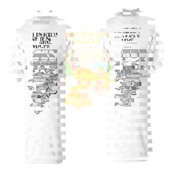 ねこぺん日和 ドーナツ屋さんロゴ付 Tシャツ - Kawaiitshirt