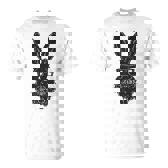 ひげバニーフェイス サングラス付き イースターデー 2024 男性 男の子 子供 Tシャツ - Kawaiitshirt