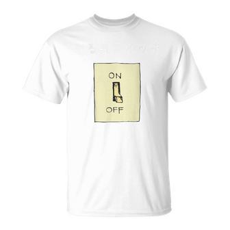 やる気スイッチ Off やる気スイッチ故障中 スイッチ おもしろ バックプリント 後ろプリント Tシャツ - Kawaiitshirt