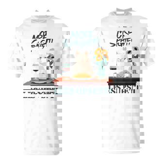 より多くのスパゲッティ、より少ないアップセッティ、イタリア料理 猫愛好家 Tシャツ - Kawaiitshirt