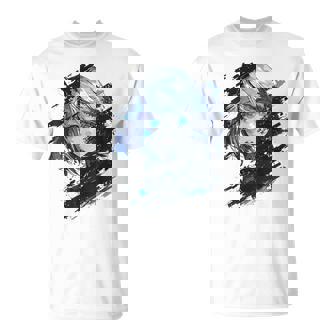 アニメ 漫画 グラフィック 青い目 アート アニメ Tシャツ - Kawaiitshirt