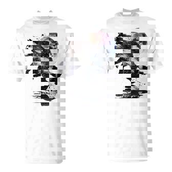 アライグマ アニマルモチーフ ムーンアート アニマルプリント アライグマ Tシャツ - Kawaiitshirt