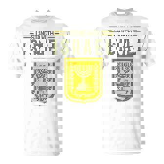 イスラエルシャツ サポート イスラエルスタンド イスラエル国旗付き Tシャツ - Kawaiitshirt