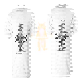 ウェイトリフティング 筋トレ バーベル やる気がないなら家に帰れ 赤毛 猫 ねこ Tシャツ - Kawaiitshirt