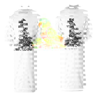 ウロコインコ フルーツアート トロピカル キウイ りんご ナッツ Tシャツ - Kawaiitshirt