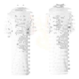 エレキギターを弾く猫 面白いキャットロッカー ロックショー 長袖tシャツ Tシャツ - Kawaiitshirt