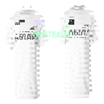 オーストラリア 国旗 カンガルー サッカー ラグビー フットボール 水泳 応援 Tシャツ - Kawaiitshirt
