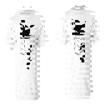カジュアルなシャチ 面白いオルカをポケットに Tシャツ - Kawaiitshirt