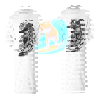 カッコイイ カピバラ サーファー サーフボード サーフィン メンズ レディース キッズ キャピー Tシャツ - Kawaiitshirt