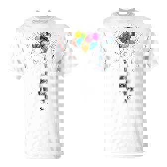 カラフルな顔 赤ちゃん オランウータン ハンギングバルーン グラフィック 猿 Tシャツ - Kawaiitshirt