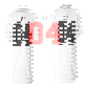 カレッジ 04 ナンバー スタイル ヴィンテージ イタリア国旗 Tシャツ - Kawaiitshirt