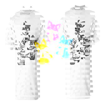 カワイイ・パンセクシュアル・プライド・フォックス 長袖tシャツ Tシャツ - Kawaiitshirt