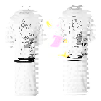 ガチョウ 読書本 ジョーク 面白い アヒル 愚かなしゃれ 読者 ユーモア Tシャツ - Kawaiitshirt