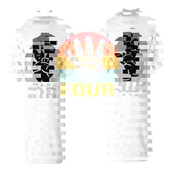 キッズ 4 歳の誕生日 4 つの指 私は 4 4 歳の男の子、女の子 Tシャツ - Kawaiitshirt