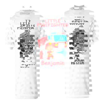 キッズ 消防署の消防車 小さな消防士ベンジャミン Tシャツ - Kawaiitshirt