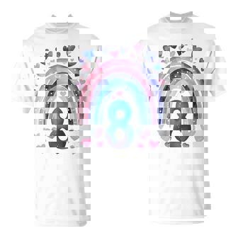 キッズ 誕生日 8 女の子 レインボー 水彩 8歳 Tシャツ - Kawaiitshirt