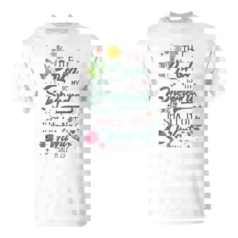 キリスト教聖書の詩 主は私の羊飼い 詩篇 23 花 Tシャツ - Kawaiitshirt