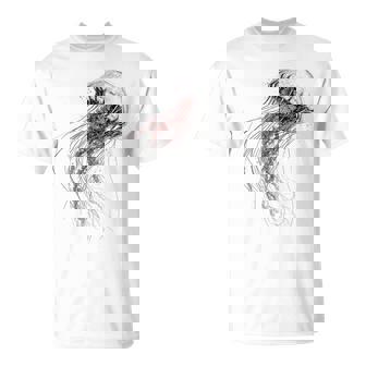 クラゲ 図面 グラフィック 動物 アート クラゲ Tシャツ - Kawaiitshirt