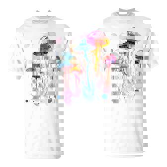 クラゲ 幾何学 動物 カラフル 抽象 アート クラゲ Tシャツ - Kawaiitshirt