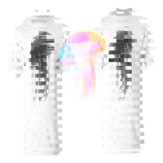 クラゲ 幾何学模様 動物 抽象 カラフル アート クラゲ Tシャツ - Kawaiitshirt