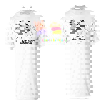 クレヨンしんちゃん 振り向き「ぶりぶり＆しんちゃん＆シロ」 Tシャツ - Kawaiitshirt