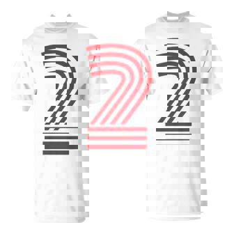 クールなレトロなレタリングジャージ、背番号2 Two Dos Tシャツ - Kawaiitshirt