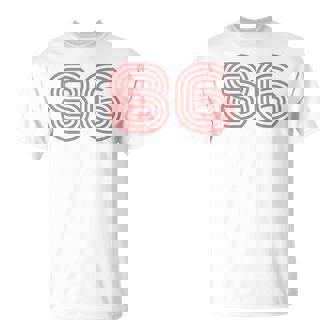 クールなレトロなレタリングジャージ、背番号86 1986 Tシャツ - Kawaiitshirt