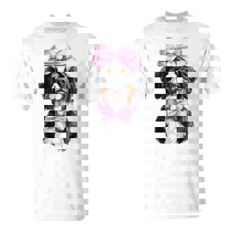 コケットボウ バーニーズマウンテンドッグ ママピンクリボンガール Tシャツ - Kawaiitshirt