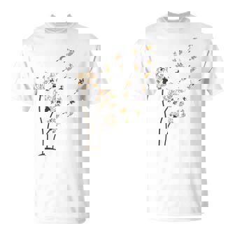 コーギー フラワー フライ タンポポ 面白い かわいい 犬好き ウェルシュ コーギー Tシャツ - Kawaiitshirt